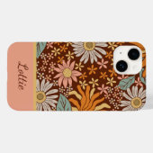 Schattig Retro Boho Bloem Meisjesachtig Case-Mate iPhone Case (Achterkant (horizontaal))
