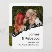 Schattig Retro Boho Minimalistisch Eigenzinnig Tek Save The Date (Voorkant / Achterkant)