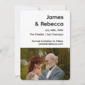 Schattig Retro Boho Minimalistisch Eigenzinnig Tek Save The Date (Achterkant)