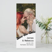 Schattig Retro Boho Minimalistisch Eigenzinnig Tek Save The Date (Staand voorkant)