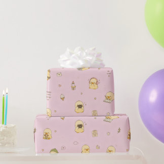 Schattig retro cadeaupapier