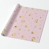 Schattig retro  cadeaupapier (Uitgerold)