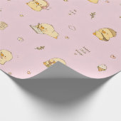 Schattig retro cadeaupapier (Hoek)