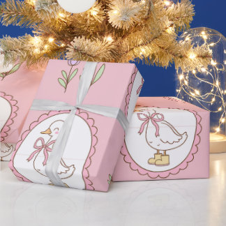 Schattig retro cadeaupapier