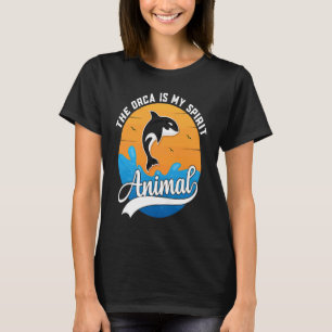 Schattig Retro De Orka Is Mijn Spirituele Dier Wal T-shirt