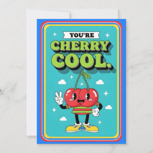 Schattig Retro Fruit Liefhebber Je Bent Cherry Coo Bedankkaart
