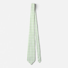 Schattig Retro Groen Gingham Plaid patroon Stropdas