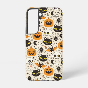 Schattig Retro Halloween Patroon Samsung Galaxy Hoesje