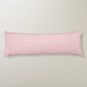 Schattig retro meisjesachtig pastel roze hondstand lichaamskussen