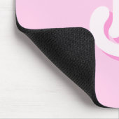Schattig Retro Monogram Roze Muismat (Hoek)
