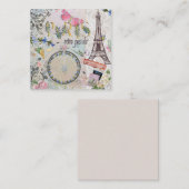 Schattig Retro Parijs Notitiekaartje (Voorkant / Achterkant)