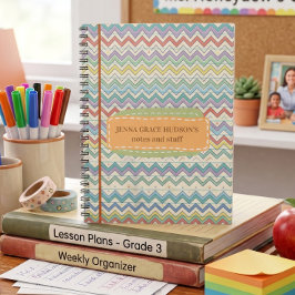 Schattig Retro Patroon Terug naar School Notitieboek