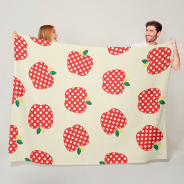 Schattig retro patroon van appel fleece deken