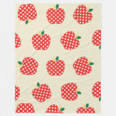 Schattig retro patroon van appel fleece deken (Voorkant)