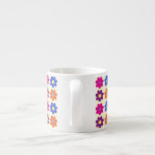 Schattig Retro Penny Bloem Patroon Espresso Kop (Achterkant)