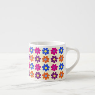 Schattig Retro Penny Bloem Patroon Espresso Kop