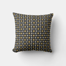 Schattig Retro Pop Bloem Zwart Goud Kerst Vakantie