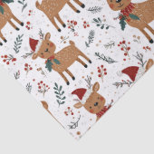 Schattig Retro Rendier Kerstmis Tissuepapier (Detail)