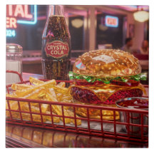 Schattig Retro Restaurant | Kristallijne Burger en