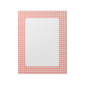 Schattig retro rood geruit dessin notitieblok (Linkerzijde)