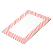 Schattig retro rood geruit dessin notitieblok (Schuin)