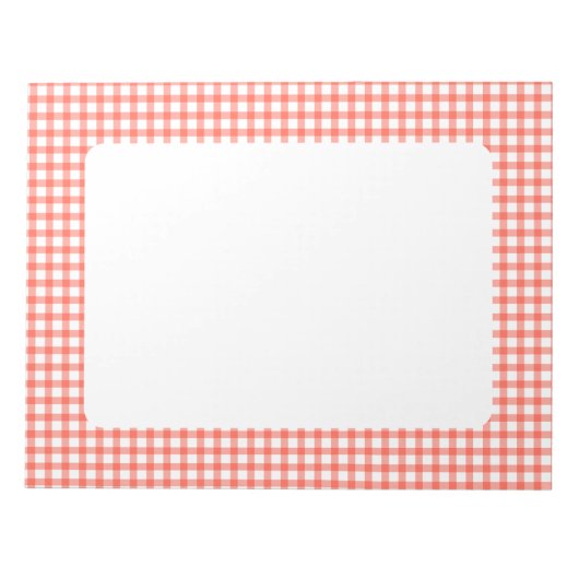 Schattig retro rood geruit dessin notitieblok (Voorkant)