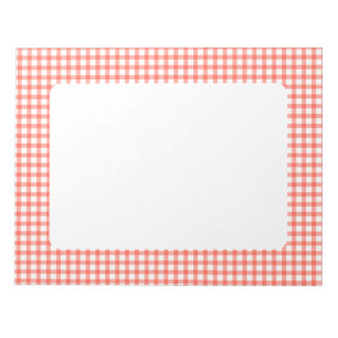 Schattig retro rood geruit gingham patroon notitieblok
