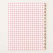 Schattig Retro Roze Gingham Schotse ruit patroon Planner (Achterkant)