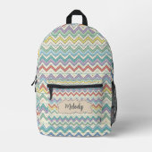 Schattig Retro Schoolpatroon Bedrukte Rugzak (Voorkant)