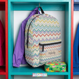 Schattig Retro Schoolpatroon Bedrukte Rugzak