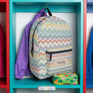 Schattig Retro Schoolpatroon Bedrukte Rugzak