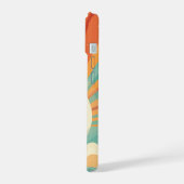 Schattig Retro Schoon Hoestel | blijf gezellig iPhone 15 Case (Linkerkant)