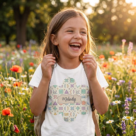 Schattig Retro Terug Naar School Wiskunde Patroon  T-shirt