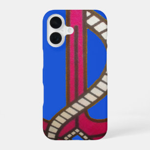 Schattig Retro Vintage Marineblauwe Anker Kunst De iPhone 16 Hoesje