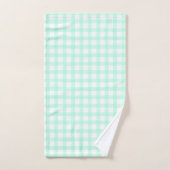 Schattig Retro Zee Groen Gingham Plaid patroon Bad Handdoek (Handdoek)