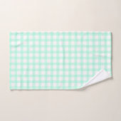 Schattig Retro Zee Groen Gingham Plaid patroon Bad Handdoek (Handdoek)