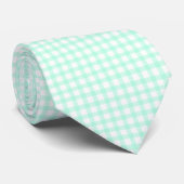 Schattig Retro Zee Groen Gingham Schotse ruit patr Stropdas (Opgerold)