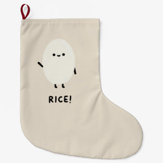schattig rijst karakter minimaal kawaii grappige r grote kerstsok