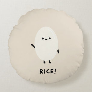 schattig rijst karakter minimaal kawaii grappige r rond kussen