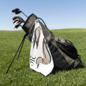 Schattig Ringed Blauwgroen Duck zwemmen Golfhanddoek (Groen)