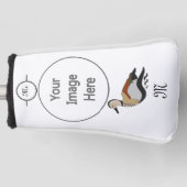 Schattig Ringed Blauwgroen Duck zwemmen Golfheadcover (Voorkant)