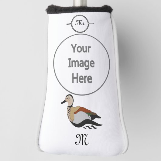 Schattig Ringed Blauwgroen Duck zwemmen Golfheadcover (Draai 90)