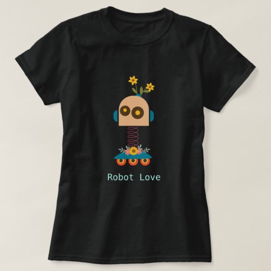 Schattig robot ontwerp t-shirt (Design voorkant)