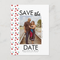 Schattig Rode Hart Confetti Save The Dates Foto