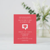 Schattig Rode Hart Galentines Day Feest Kaart (Staand voorkant)