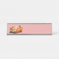 Schattig Rode Panda Ontspannen Kawaii Dierendesign