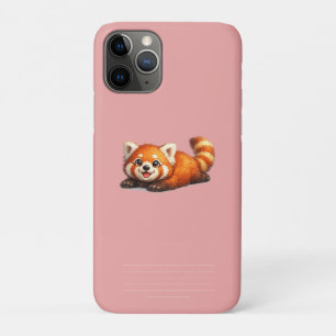 Schattig Rode Panda Ontspannen Kawaii Dierendesign Case-Mate iPhone Case