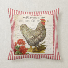 Schattig rode zwarte en witte vintage roosterkusse kussen