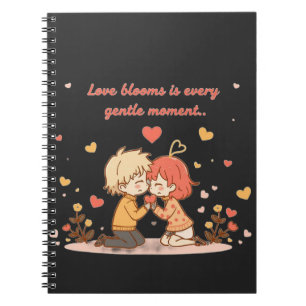 Schattig Romantisch Anime Koppel - Liefdesmoment Notitieboek