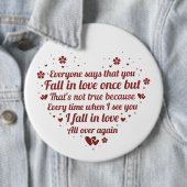 schattig romantisch liefdesgedicht geheugen ronde button 6,0 cm (In situ)